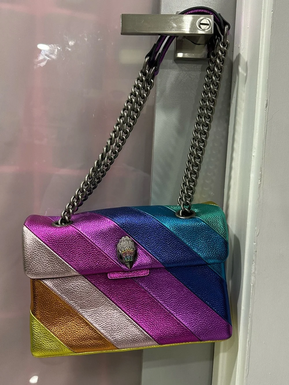 Kurt Geiger Rainbow Metallic Crossbody/Shoulder Bag - Picture 3 of 10